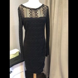 Rachel Roy L Black lace overlay dress